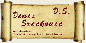 Denis Srećković vizit kartica